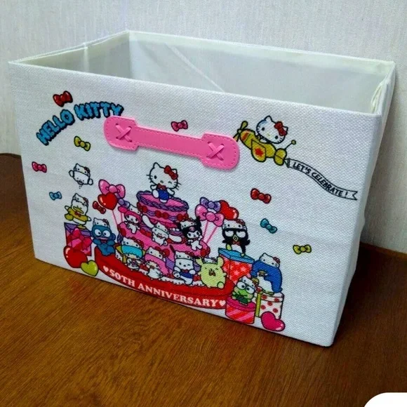 Hello Kitty and friends gift basket Sanrio storage bin organizer laundry plush - Picture 1 of 6